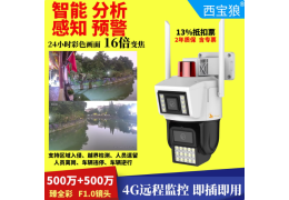 西宝狼4G臻全彩枪球机16倍巡航F1.0无线WIFI带7大AI分析远程通知